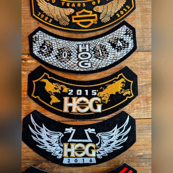 Harley Davidson HOG Patches Lot 2013-2017 Wings Moto Rocker Motorcycle - Picture 3 of 4